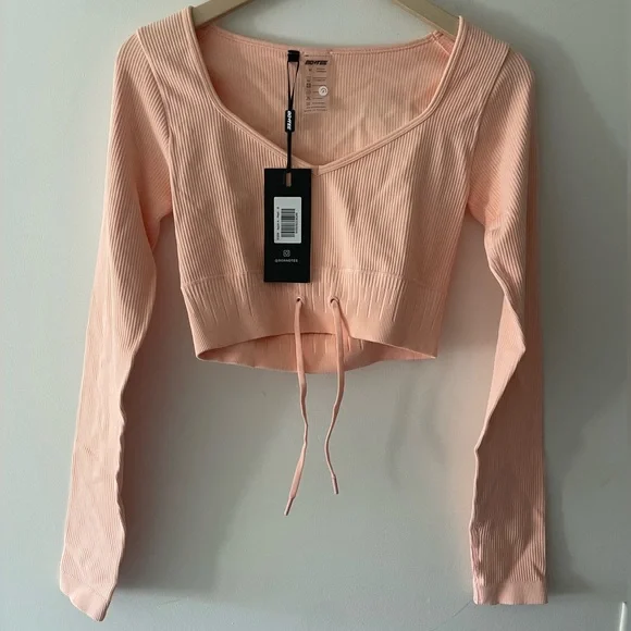 NWT Oh Polly Bo+Tee Peach Workout Set - Picture 3 of 9
